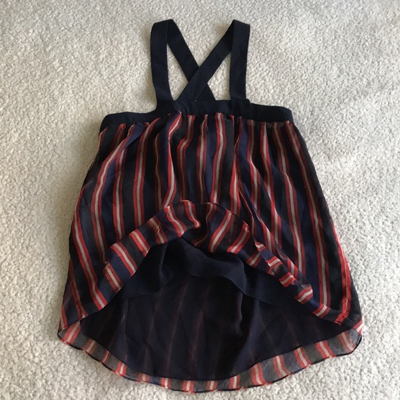 Zara striped flowy chiffon tank top XS - Picture 7 of 12